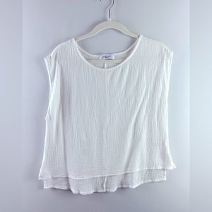 CJLA white blouse large, gauze material